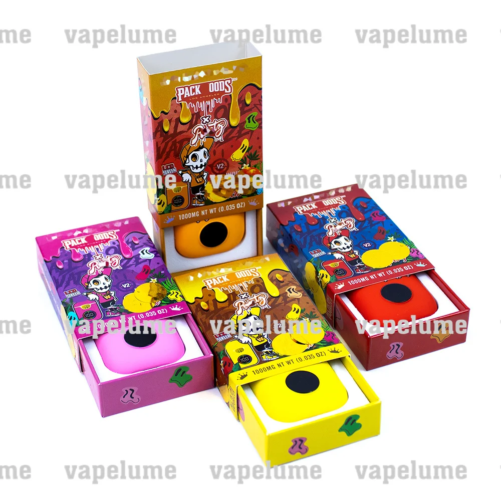 

1+1ml Empty Electric Cigarettes Dount Display Screen Pod NO Oil Cart Rechargable Dual Vapor Packaging Disposable Vaper Device