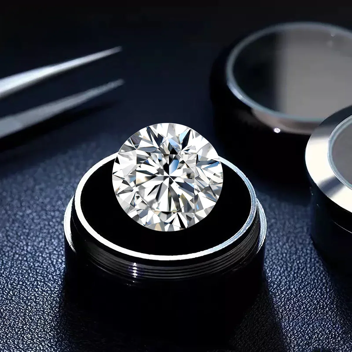 Losse diamant Moissanite steen 3 mm tot 15 mm D kleur ronde briljant geslepen losse kralen voor fijne sieraden materiaal steen gecertificeerd - afbeelding 2