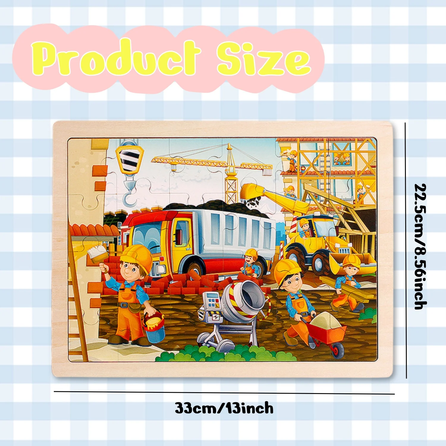 24 قطعة ألغاز الصور المقطوعة لوحات دعابة لودر أطفال بالريموت كنترول مواقع البناء عالم المحيط ، حديقة الحيوان الأطفال التنوير ، هدايا الحفلات #2