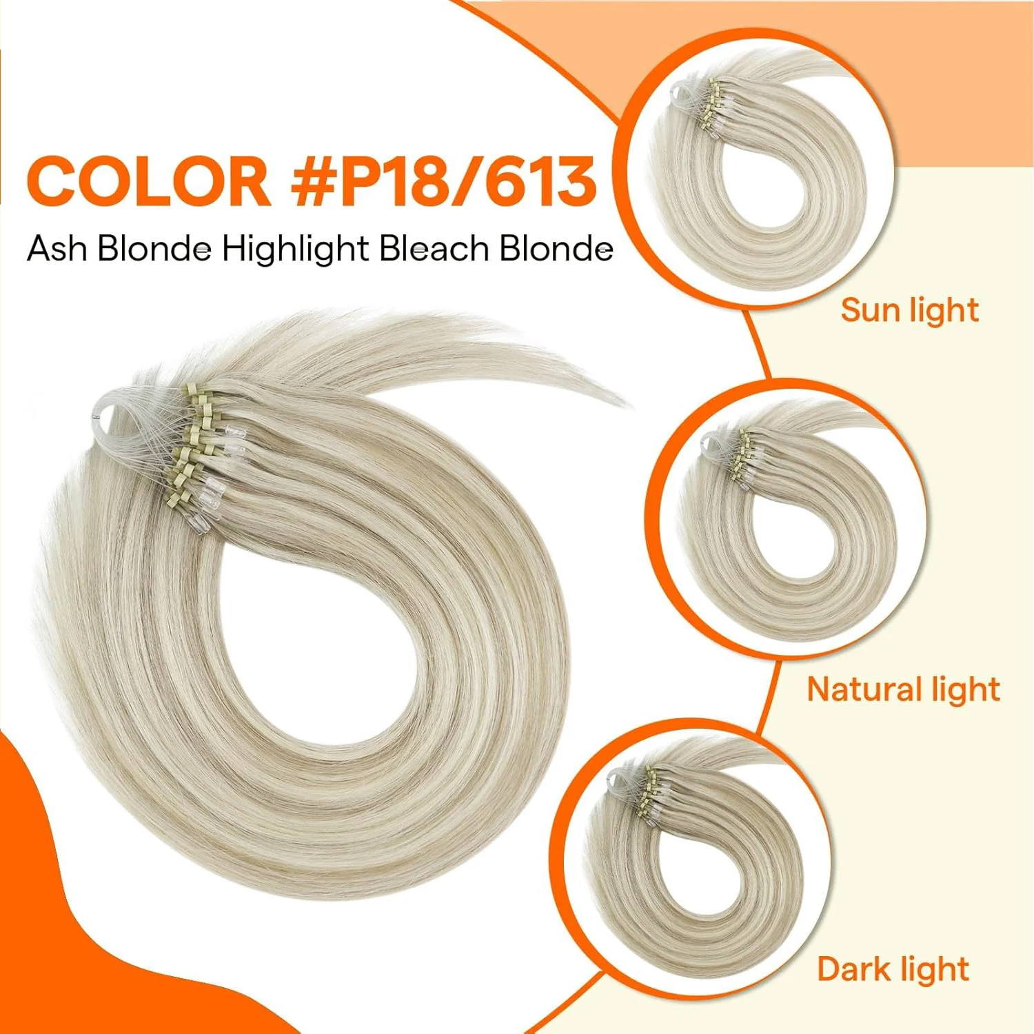 Microlink Hair Extensions Human Hair Micro Bead Hair Extensions Real Human Hair  Cold Fusion Invisible Micro Loop No Glue Needed