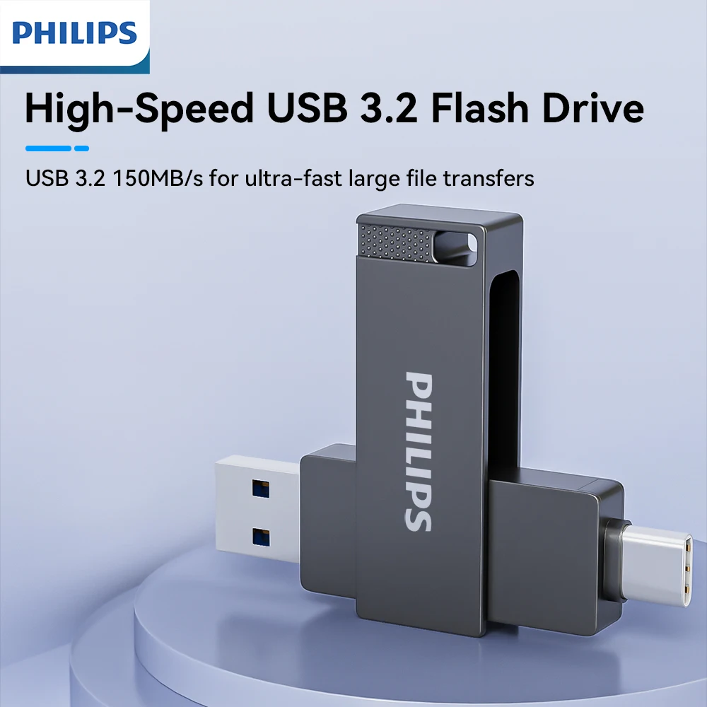 

PHILIPS USB 3.2 Memory Stick Flash Drive - Dual - Interface, Up to 512GB High - Speed Data Storage Powerhouse