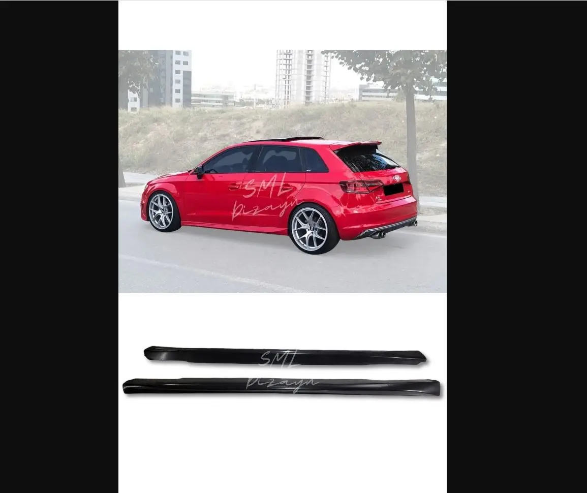 

For Audi A3 Hatchback Hb Side Skirts 2013-2017 (plastic) Side Skirts Set -Sill Trim Body Kit Chrome Wings Spoiler Diffuser Lip