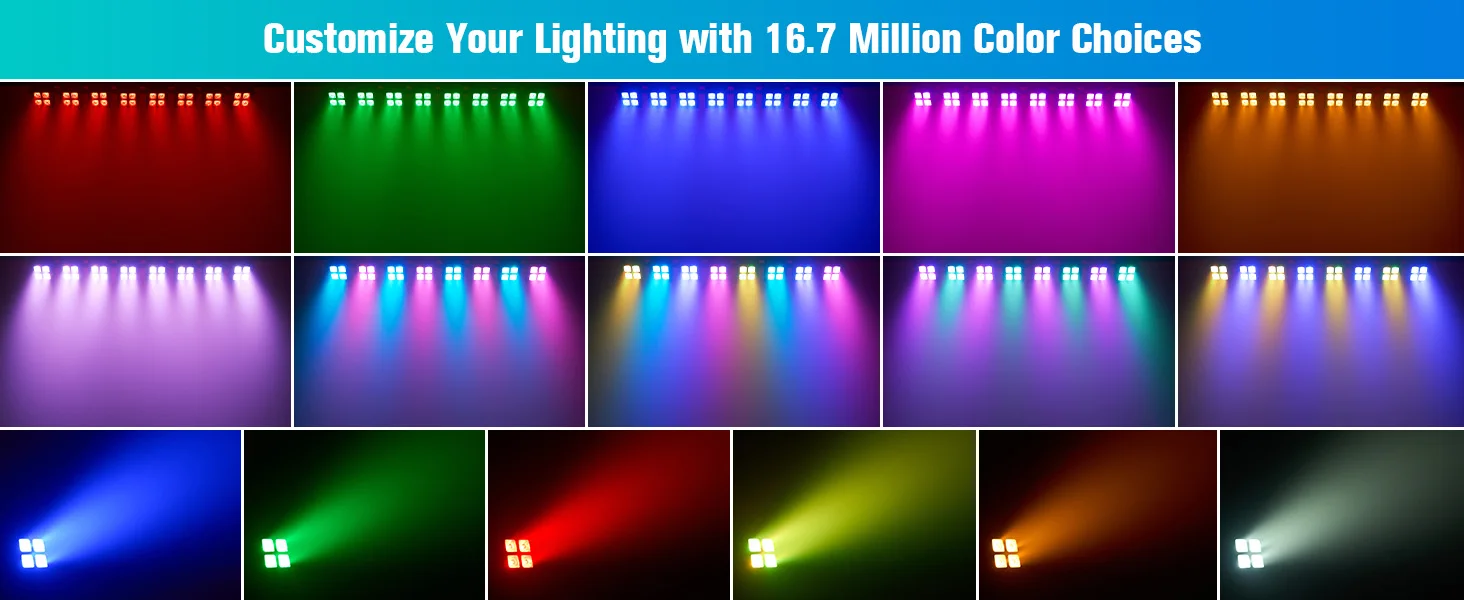 LED par light colour effects