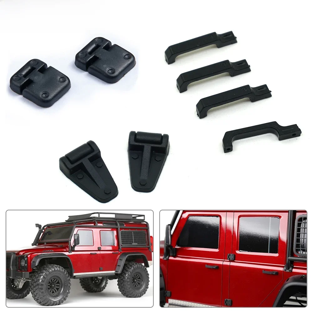 YEAHRUN Türgriffe Haubenscharnier Türscharniere ABS-Kunststoff für 1/10 RC Crawler Car TRX-4 Defender D90 Upgrade-Teile