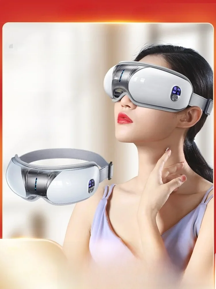 Przyrząd do masażu oczu Wibracje Podwójna zawijana poduszka powietrzna Ciśnienie Gorący kompres Masażer Bluetooth Muzyka Relaks Pielęgnacja oczu (zielony) — Zdjęcie 2 z 2