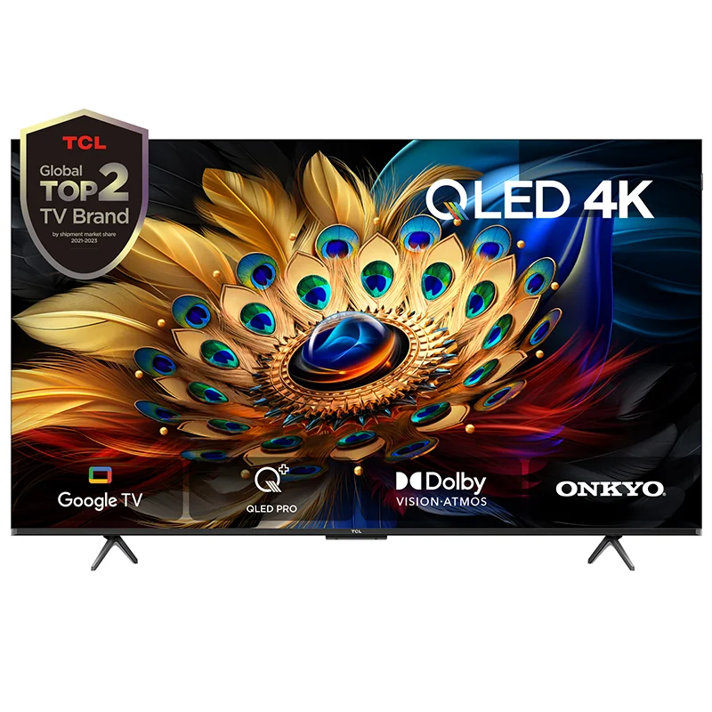 TCL 65'' C655 4K QLED Pro, Game Accelerator 120Hz Google TV, Dolby Vision, HDR10+, AirPlay2, Built-in Receiver