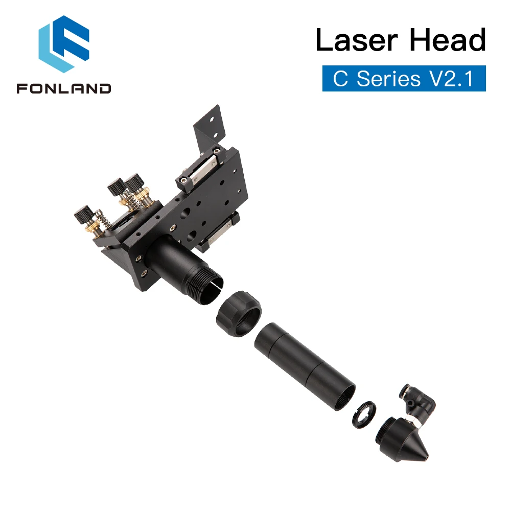 FONLAND CO2 Laser Head Dia.18 FL38.1& Dia.20 FL50.8 / 63.5/101.6mm Mount for Laser Engraving Cutting Machine(Black)