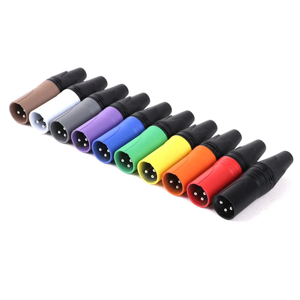 56pcs/28sets 3Pin XLR Female Jack+Male Microphone Plug 3Poles XLR Socket Audio Speaker Plugs Wire Connector 10 Colors available