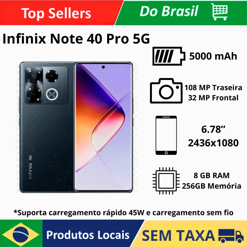 Infinix Note 40 Pro 5G Dual SIM 8GB RAM 256GB ROM Mobile Phone