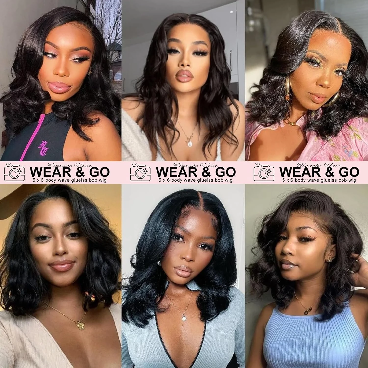 18인치 브라질리언 바디 웨이브 숏 밥 13x4 HD 투명 레이스 프론트 인모 가발 200% 밀도 밥 레이스 프론탈 클로저 가발