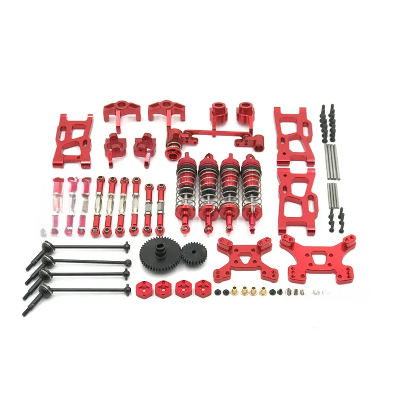 Wltoys 144001 144002 144010 124017 124019   Metalen upgrades Onderdelen Modificatiesets Zwenkarm Schokdemperset RC Auto-accessoires - afbeelding 2