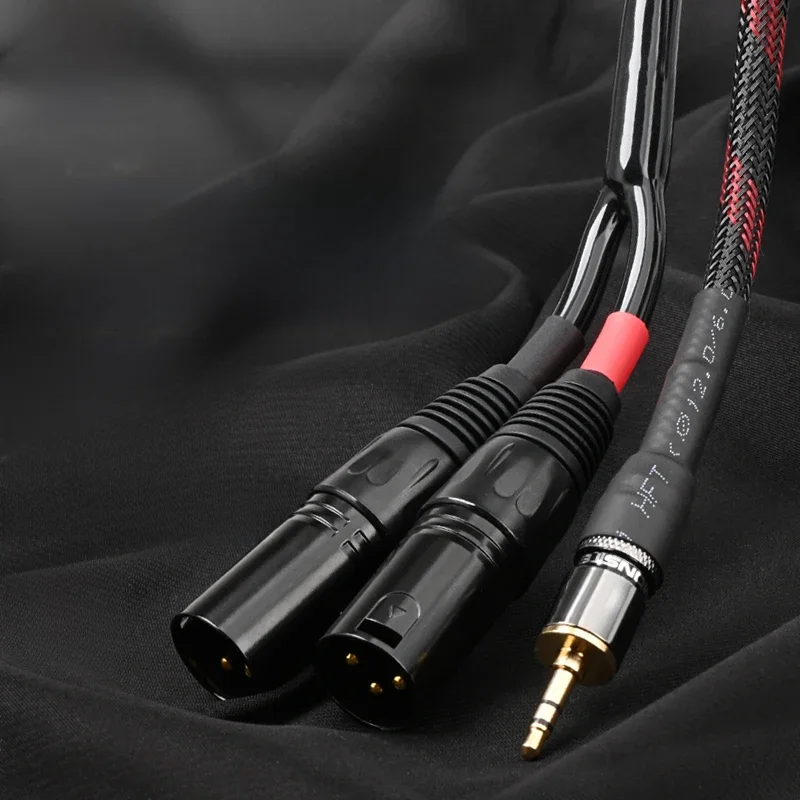 ATAUDIO HiFi XLR Kabel 3,5 mm do XLR Aux Audio Cord TRS Stereo 3.5 do 2XLR Męski do mikrofonu Komputer Telefon Wzmacniacz głośnikowy — zdjęcie produktu 7