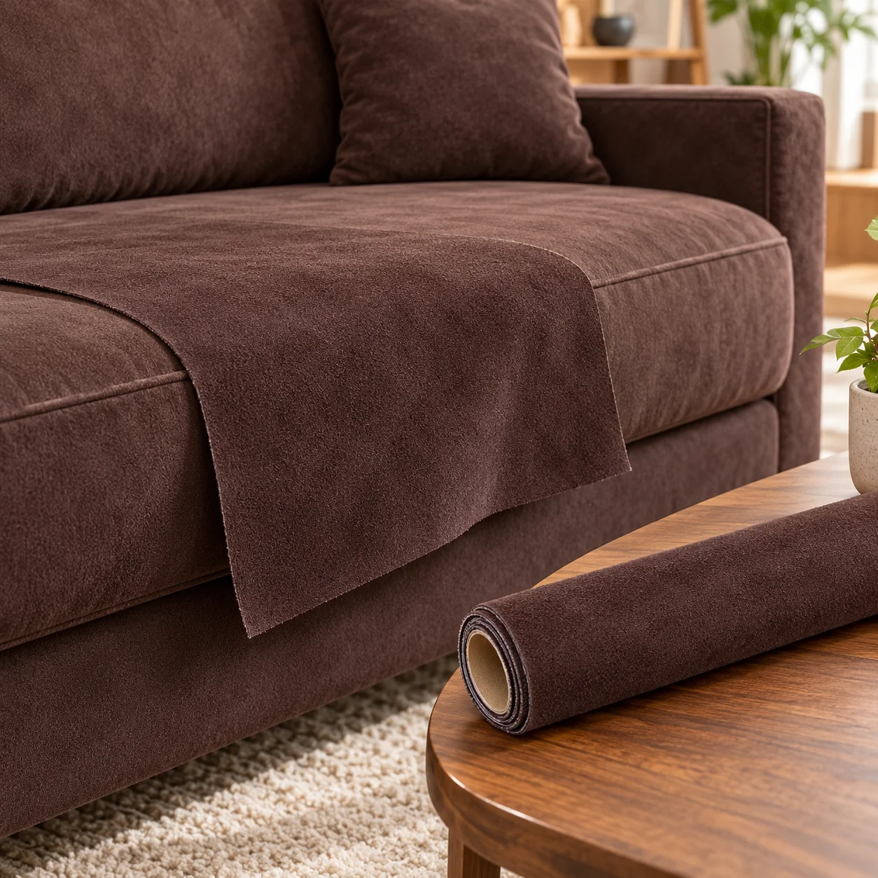 Self-Adhesive Suede Fabric Weighs 320 Grams, with Strong Adhesive Backing, for Repairing Sofa Surfaces. Soft Suede Self-Adhesive Repair Patch, Can Be Cut as Needed, Multiple Sizes Available