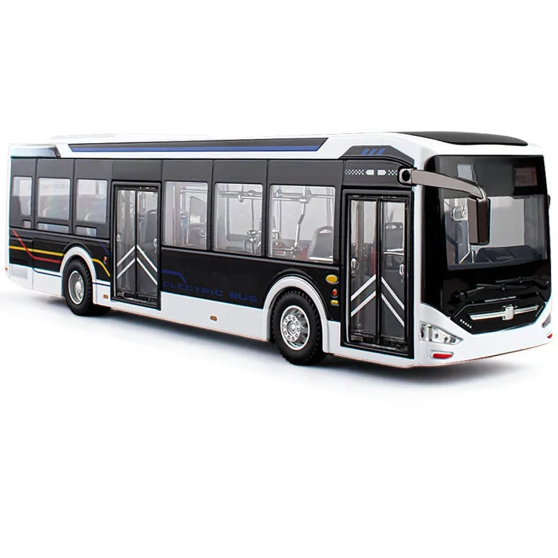 Große Legierung elektrische touristische Stadt Verkehr Bus Modell Pkw Modell Metall Spielzeug
