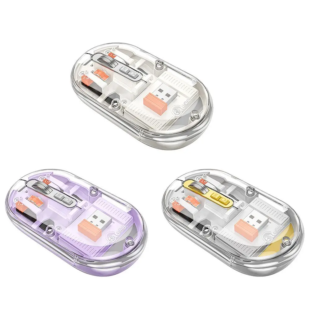 Hoco 2.4g ماوس لاسلكي 1600 نقطة في البوصة وضع مزدوج بلوتوث Gm35 رمادي فضاء