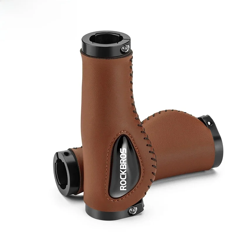 AliExpress ROCKBROS Bike Grips Shockproof Soft Liquid Silicone Bicycle Handlebar Grips Bilateral Locked PU Leather MTB Road Cycling Grips