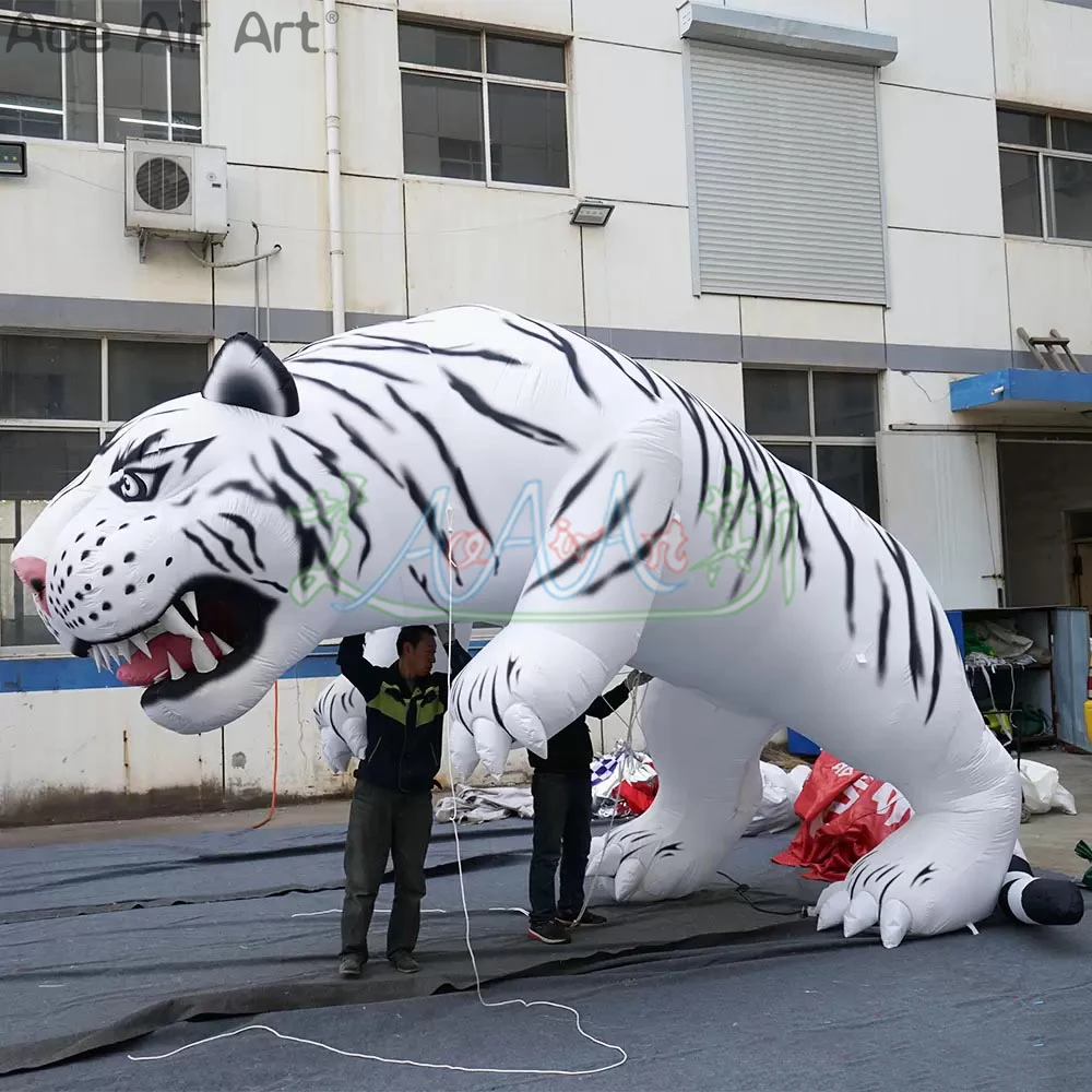 

Outdoor Advertising Tiger Inflatable White Tiger Inflatable Zoo Decoration Model for Welcoming or Circus Promotion