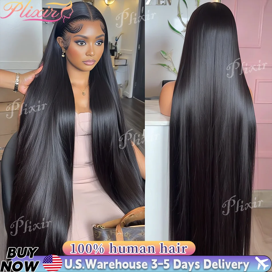 العظام مستقيم 13X4 13X6 الدانتيل الجبهة شعر الإنسان شعر مستعار أسود الدانتيل أمامي 100% الطبيعية البرازيلي 30 40 بوصة الباروكات قبل قطعها للنساء #1