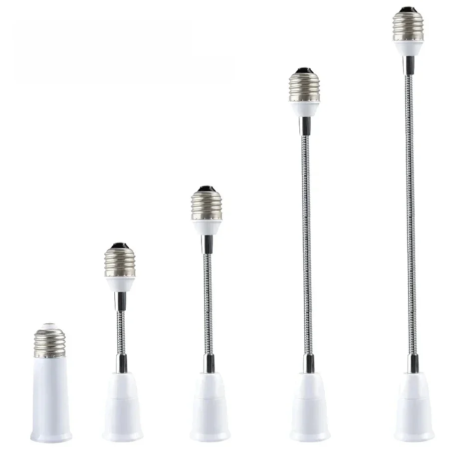 Prolongateur de douille d'ampoule Flexible E27 à E27, support de lampe à Base rotative, convertisseur d'extension 110V 220V 6/9/15/20/30/35/60cm