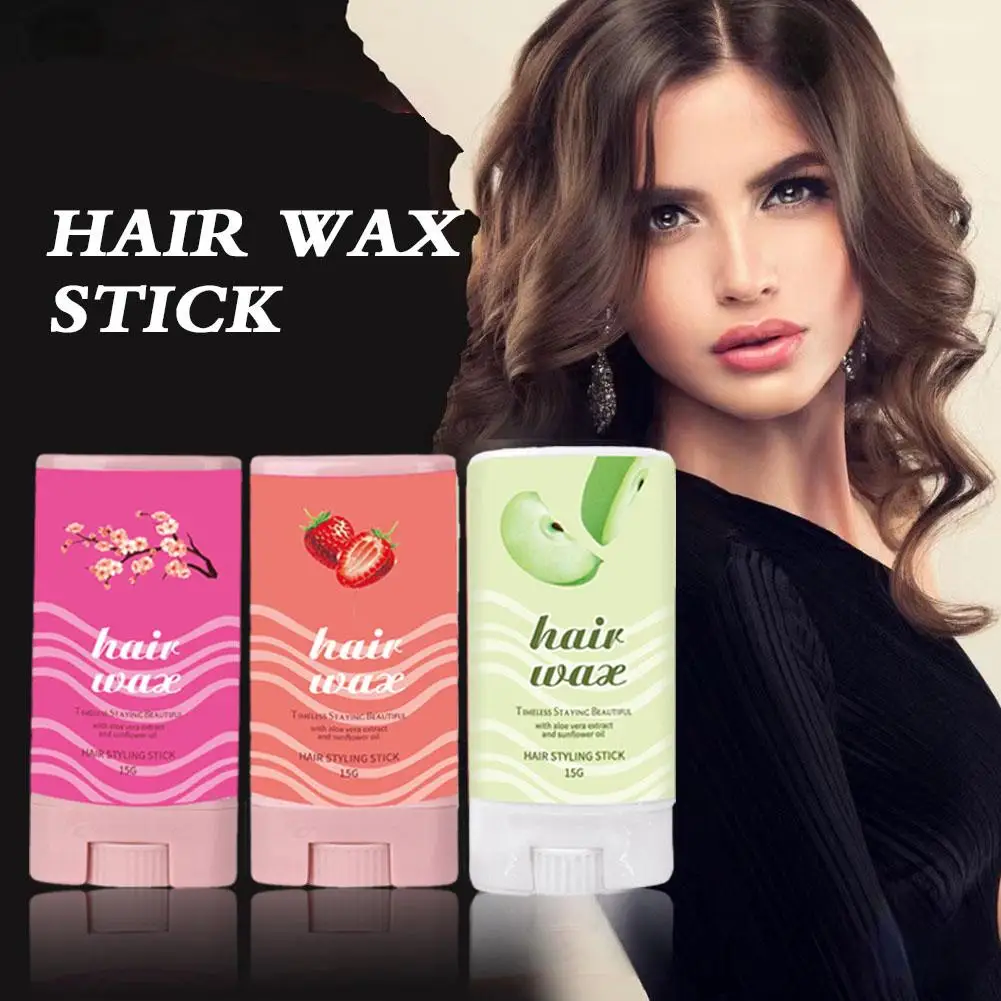 Cherry Blossom Hair Styling Wax Stick Non-Greasy Broken Hair Artifact Stick Anti-frizz Hair Finishing Cream Style For Men Women