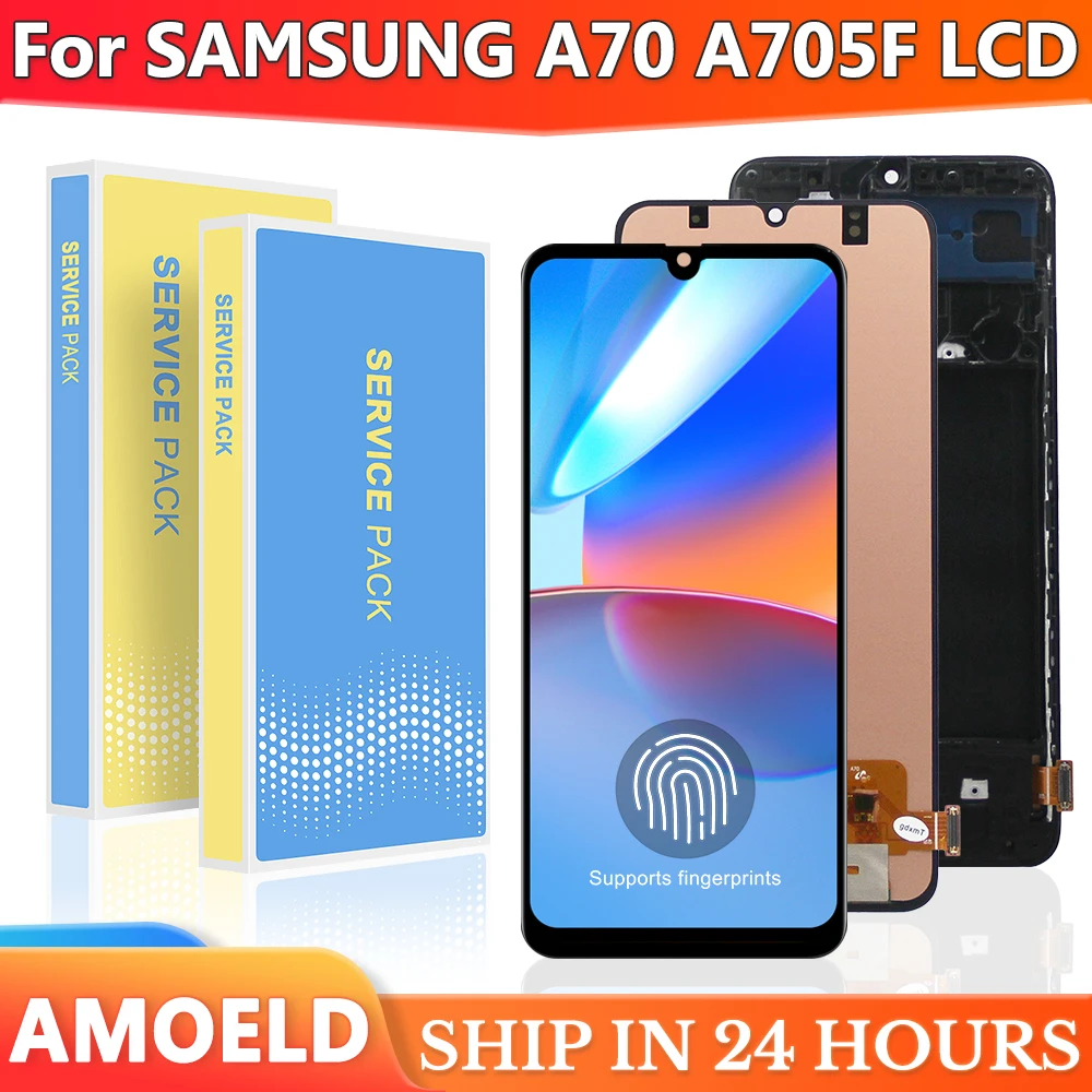 

OLED для Samsung A70 Дисплей A705 A705F ЖК-экран с дигитайзером сенсорного экрана в сборе Замена экрана A70