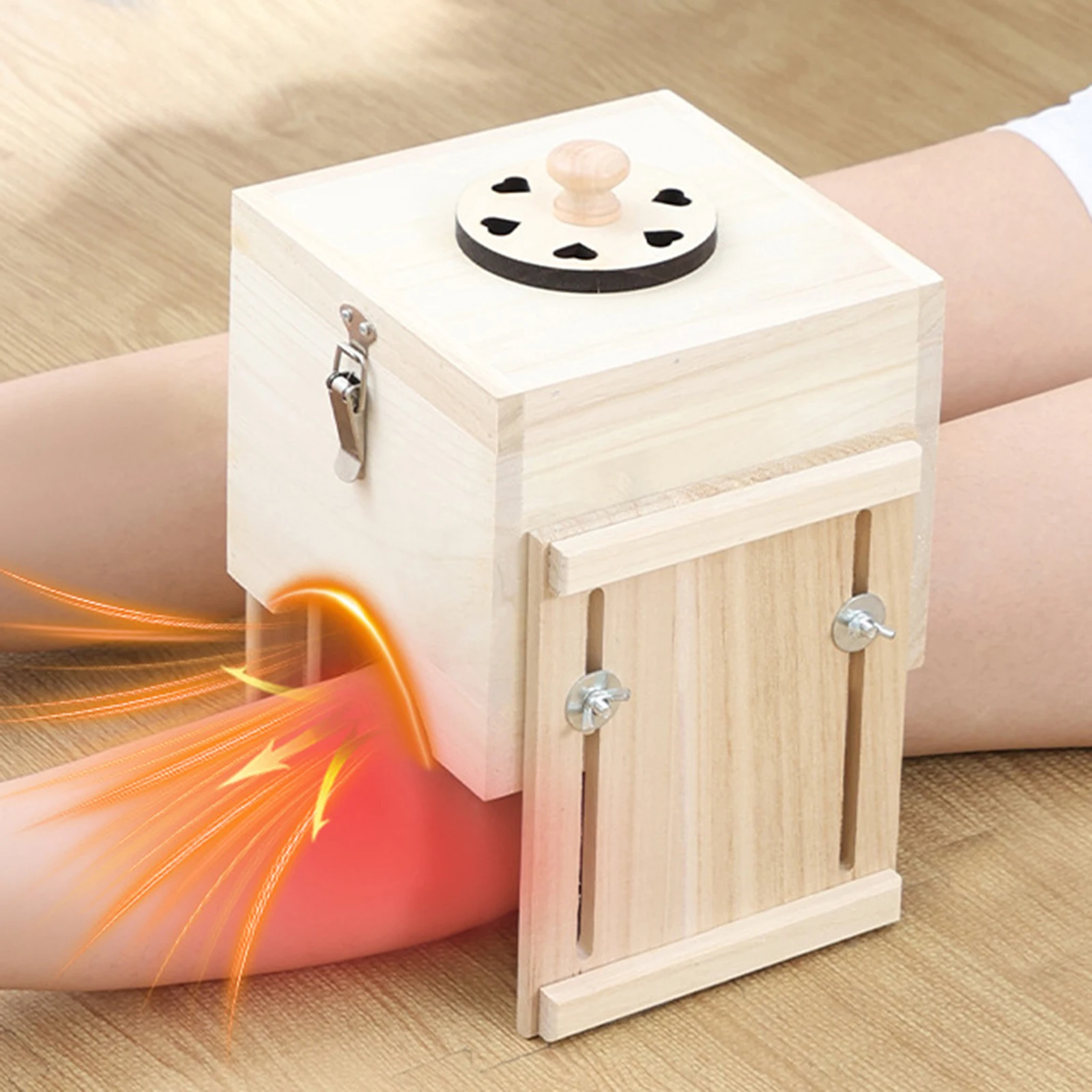 

Wood Moxibustion Box Acupuncturist Adjustable Tem Point Therapy Moxibustion Treatment Tool for Moxas Neck Back WarmMassage Gifts