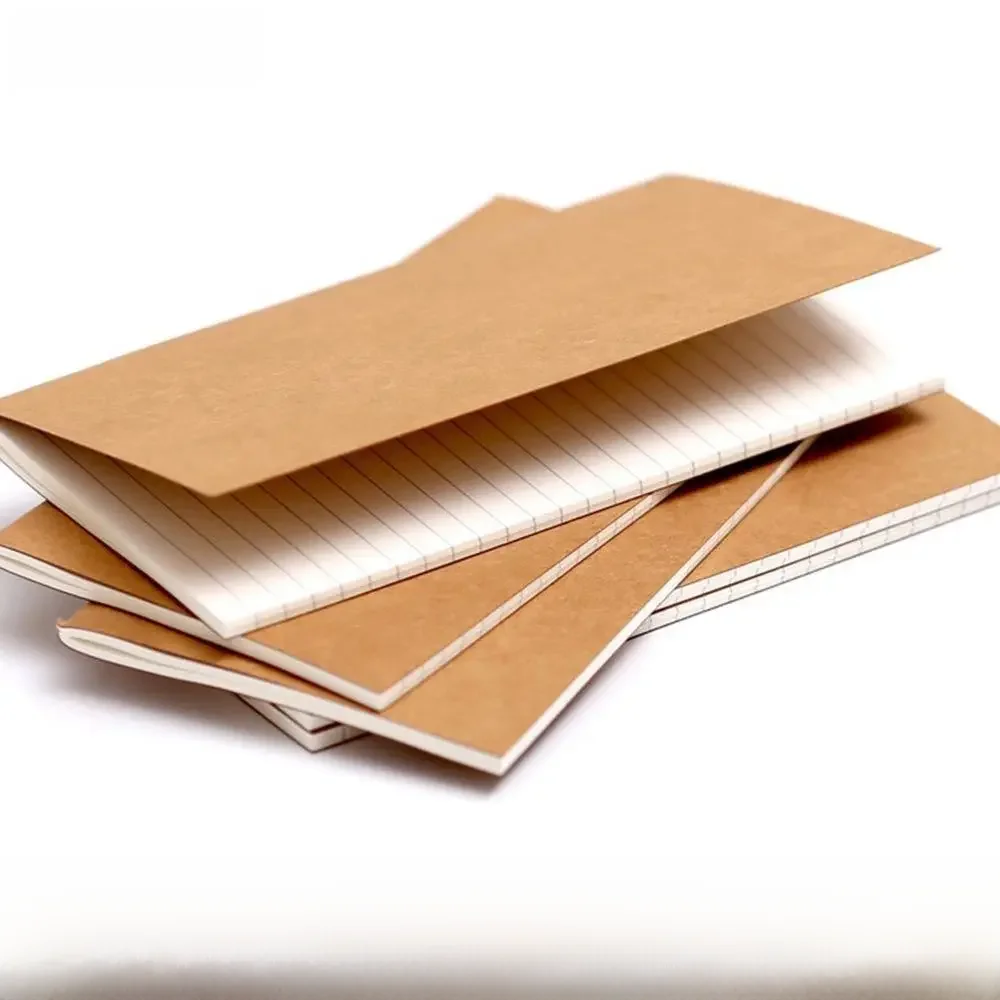 1PC papier do wielokrotnego napełniania notes podróżnika papiery wypełniające dziennik wkładki do nabiału uzupełnij skórzany notatnik pusta linia kraft — zdjęcie 2