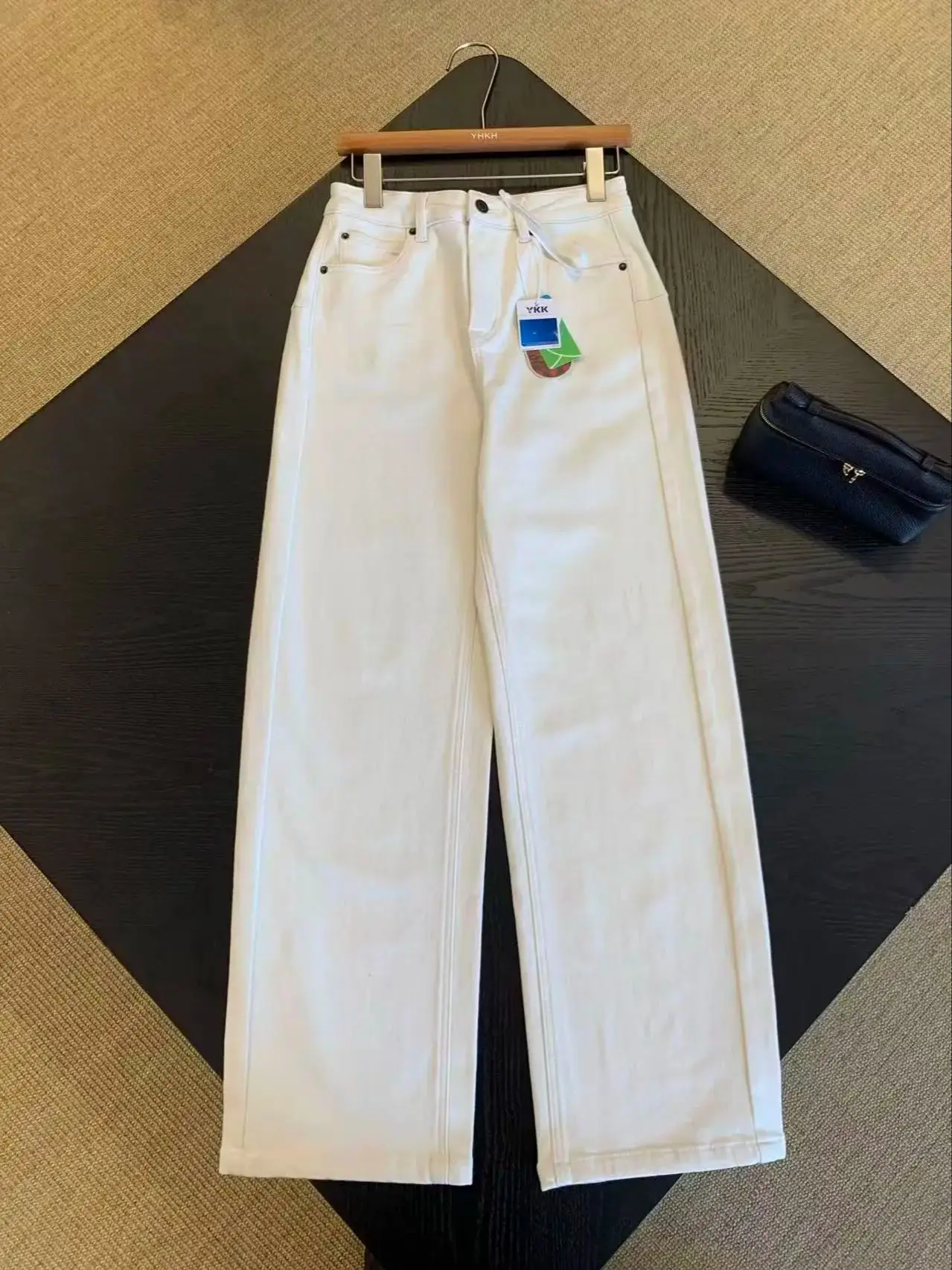 

Autumn-winter high quality warm wide leg jeans