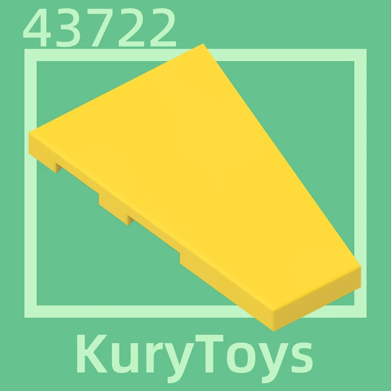 Kury Toys DIY MOC For 43722-Tile 10pcs Building block parts For Wedge, Tile 3 x 2 Right