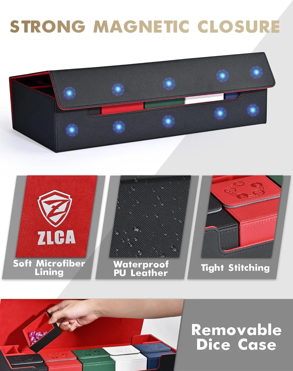 Collector's Edition TCG-Kartendeckbox mit großem Fassungsvermögen, 6-in-1, mit Spielmatte und 5-teiliger Deckbox für mehr als 2100 Karten, passend für Cont