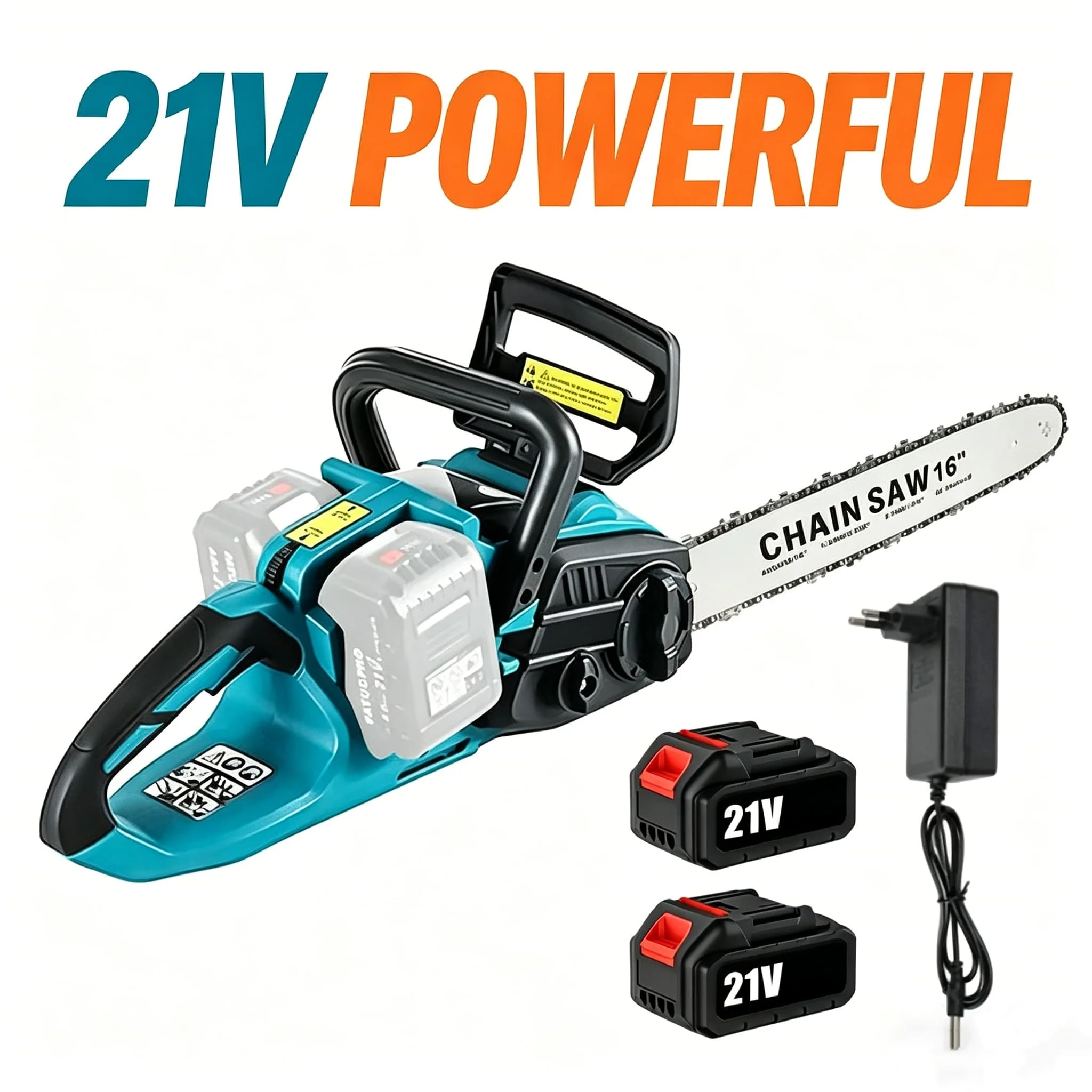 3500W Bürstenlose 16-Zoll Akku-Kettensäge für Makita-Batterien – Elektrische Astsäge für Garten & Holzschneiden