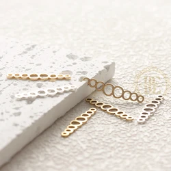 DIY Supply-2 Pieces Laser Cut Solid Brass Finding - Multiple Rings 26.3x5.2mm (4902C-8)