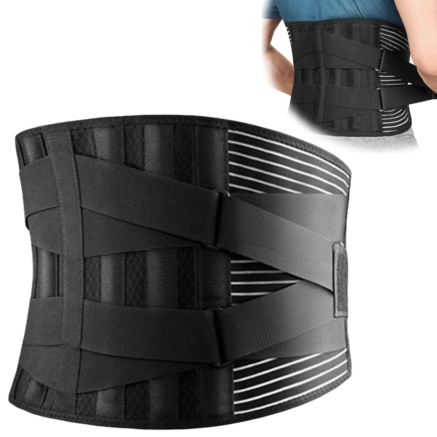 Sport-Gürtel, Verstellbarer Rückenstützgürtel aus Neopren, Atmungsaktive Training-Waist Support für Fitness, Outdoor & Alltag