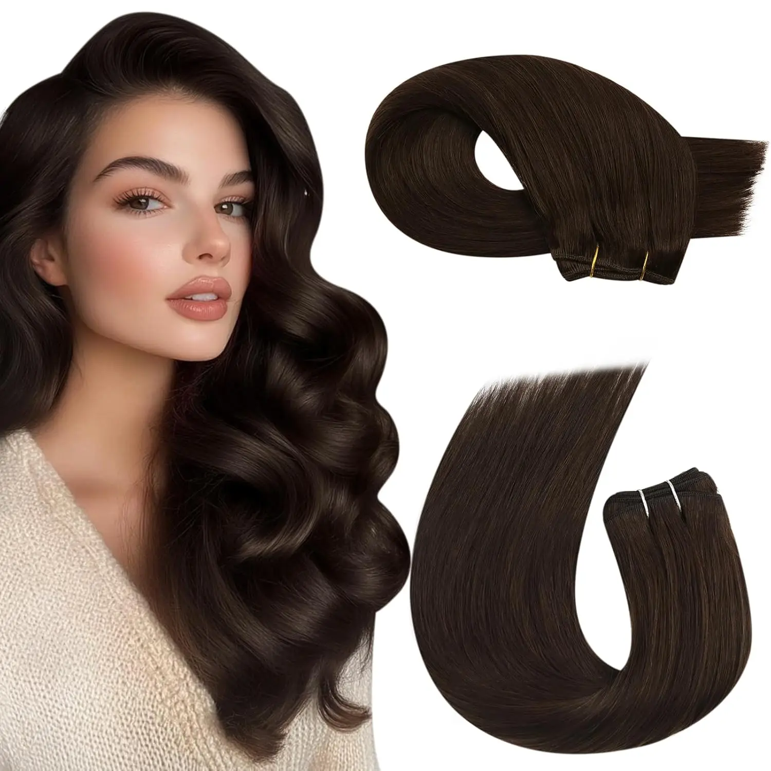 Moresoo Menselijk Haar Inslagen Haar Inslag Braziliaanse Machine Remy Natural Straight Weven Bundels 100G Per Naai In Human Hair extensions extensions echte haar menselijke haar uitbreidingen