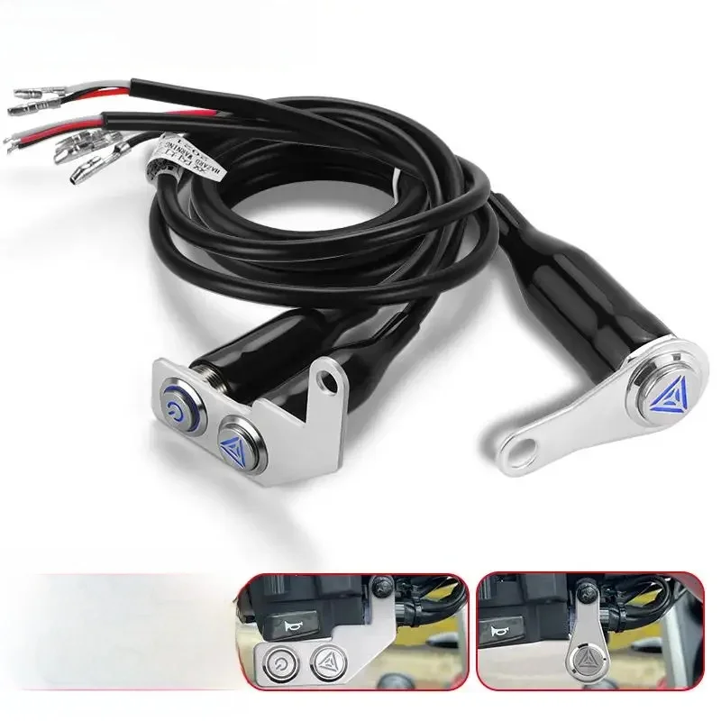 AliExpress 12V Motorcycle Switch Dual/Single Button Stainless Steel Switches Hazard Light Headlight Mirror Mount Switch For ATV Dirt Bike