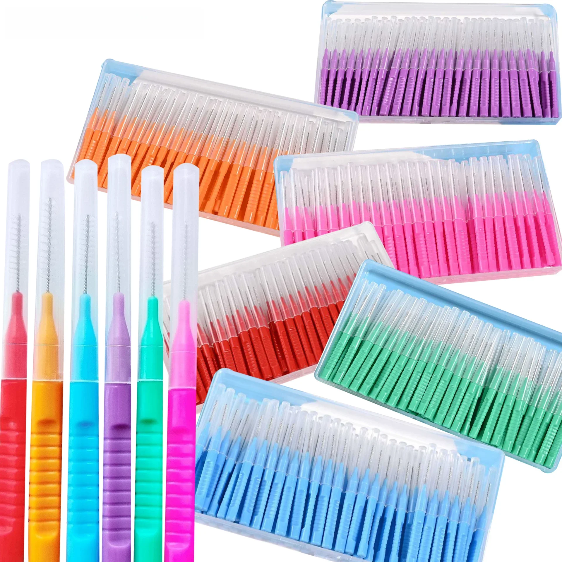 Brosses interdentaires 100mm, 0.6 pièces, soins de santé, Push-Pull, élimine les aliments et la Plaque, meilleurs dents, outil d'hygiène buccale