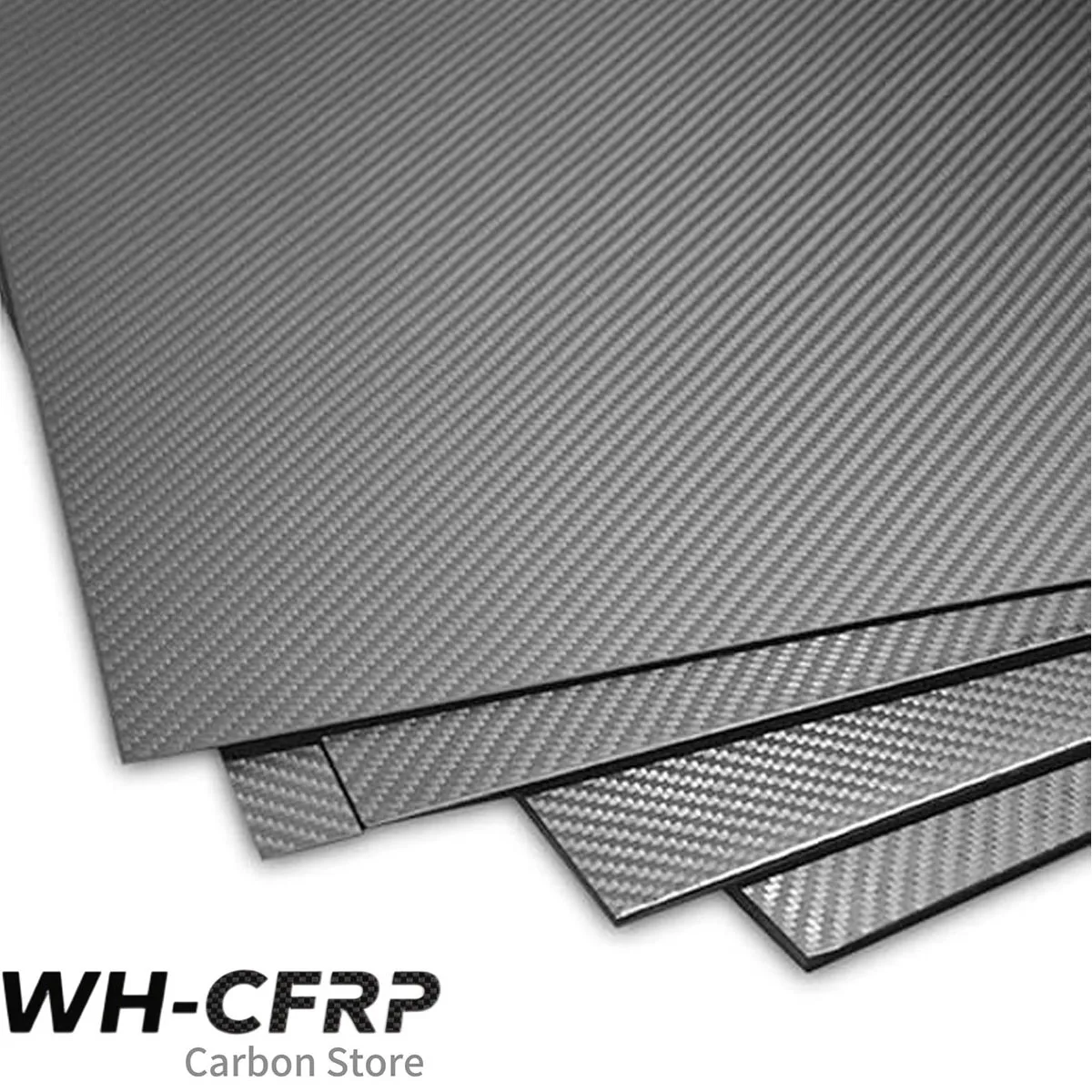 1pcs Black Carbon Fiber Plate 1mm/2mm/3mm Thick - 3K Twill Matte Finish Panel Sheet for RC Cars, Drone Frames & DIY Projects