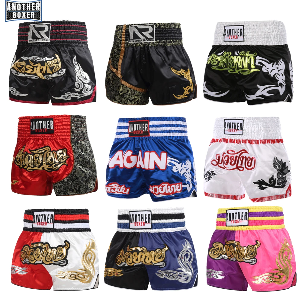 Cheap Boxing Shorts Men, Kids Short Muay Thai, Quick-dry Kickboxing Shorts Fight Grappling Women Sanda BJJ Pants