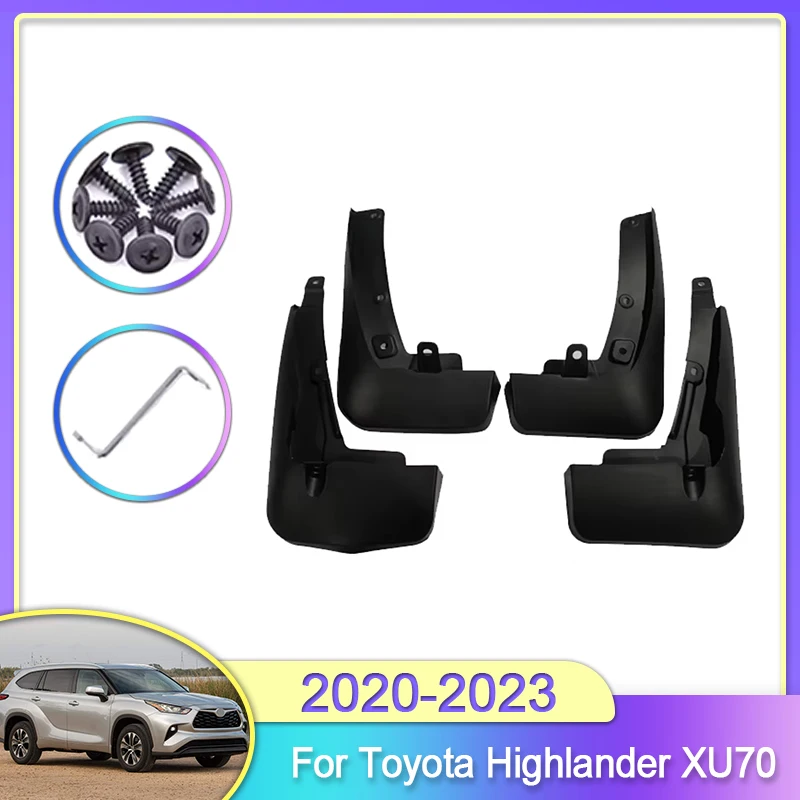 

Mud Flaps For Toyota Highlander XU70 2020 2021 2022 2023 Splash Guard Mudguards With Screws Front Rear Fender Auto Accessories