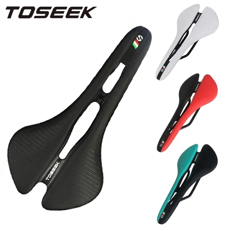 TOSEEK Bicycle Saddle MTB Ergonomics Cycling Road Bike Seat Cushion Hollow Bike Seat Cushion Cycling Saddle Bicycle Accessories