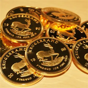 אוסף מטבעות זיכרון קרוגרנד דרום אפריקה מצופה זהב 1 אונקיה, 1976-2023, למזכרת 10 best sales מטבע של 1 אונקיה - №2