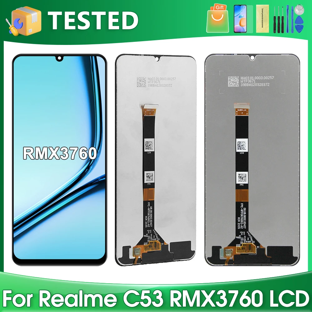 6.74\'\'For OPPO Realme C53 For  RealmeC53 RMX3760 LCD Display Touch Screen Digitizer Assembly Replacement