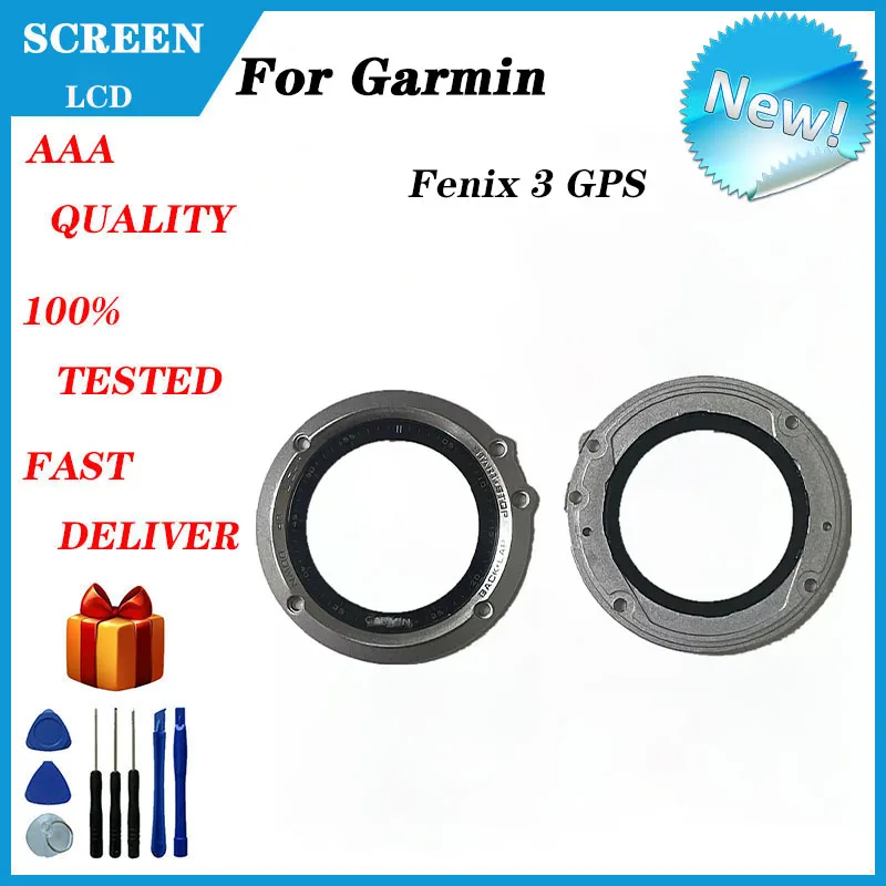 For GARMIN Fenix 3 GPS Smart Watch LCD Screen Display  Frame Watch Glass Replacement Repair Parts