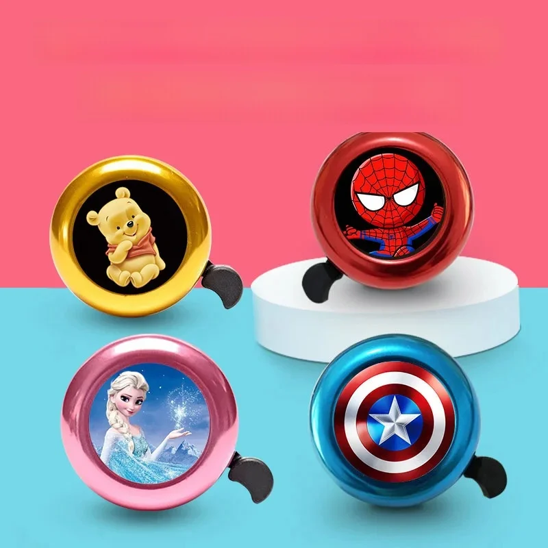 AliExpress MINISO Spiderman Winnie The Pooh Mickey Bike Bell Universal Fit Super Loud Cute Cartoon Cycling Accessory For Kids Bicycle