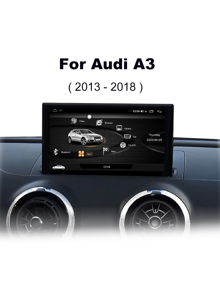Kabelloses CarPlay Android 16 für Audi A3 2013 - 2018 Auto Multimedia Radio Navigation GPS WIFI Kabelgebundenes Auto DSP 7 Zoll Touchscreen