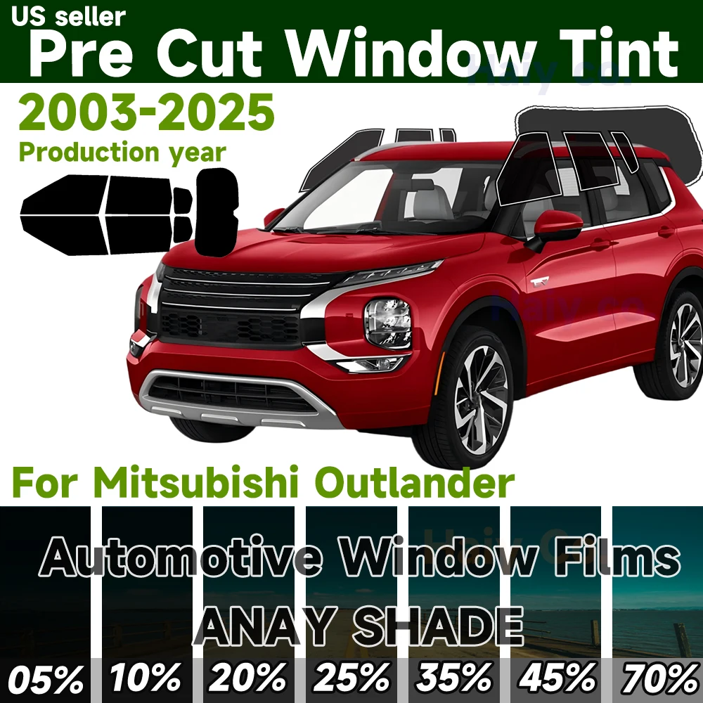 

Precut Window Tint Car for Mitsubishi Outlander 2003-2025 Any Year Auto Sun Uv Blocking Heat 2Ply Window Protector Privacy Films