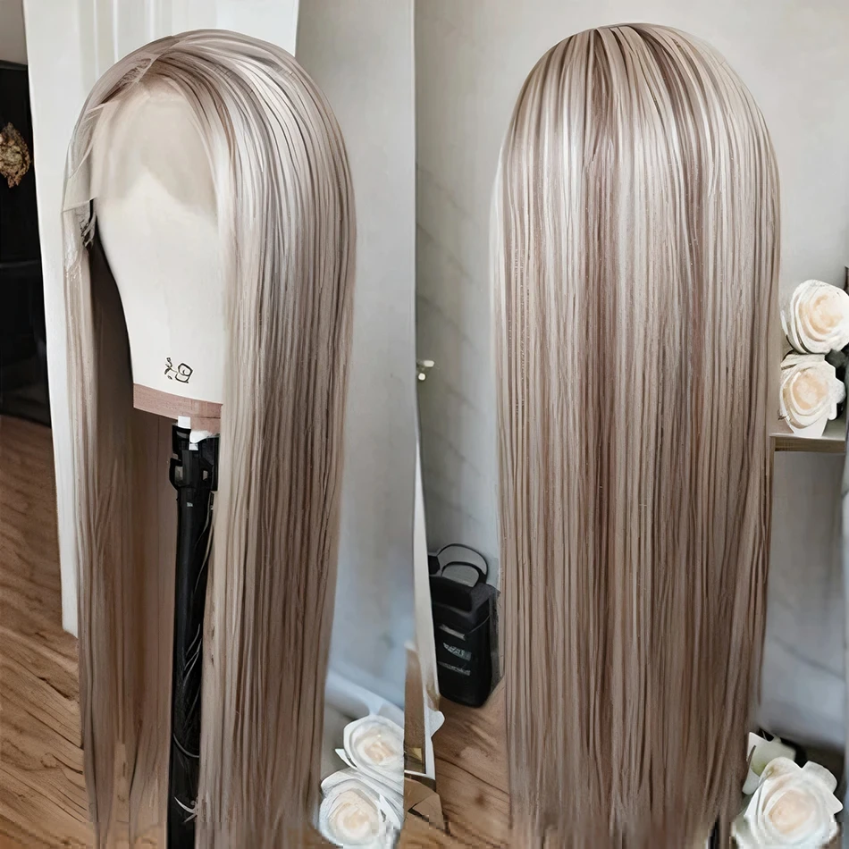 

26 Inches 250% 13X4 P18/613 Honey Blonde Human Hair Lace Frontal Wigs Long Hair Peruvian Remy Transparent Lace Front Wigs