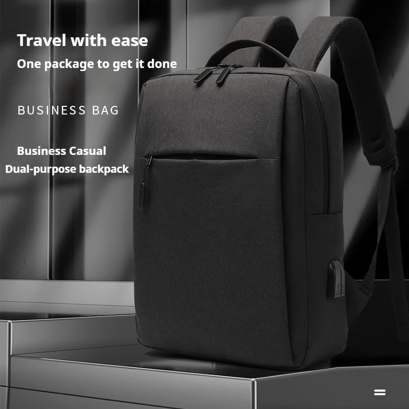 New Versatile Business Bag USB Rechargeable Charging Computer School Bag Waterproof Bag for Men Travel Male Laptop Backpack