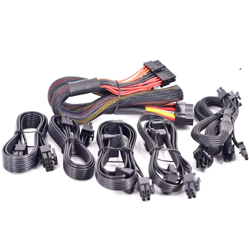 Dla EVGA SuperNOVA 1000 PS 850 1050 GS 24Pin 4 + 4pin 8Pin EPS 12V CPU sata molex kabel 6 + 2pin PCIe VGA kable — zdjęcie produktu 7