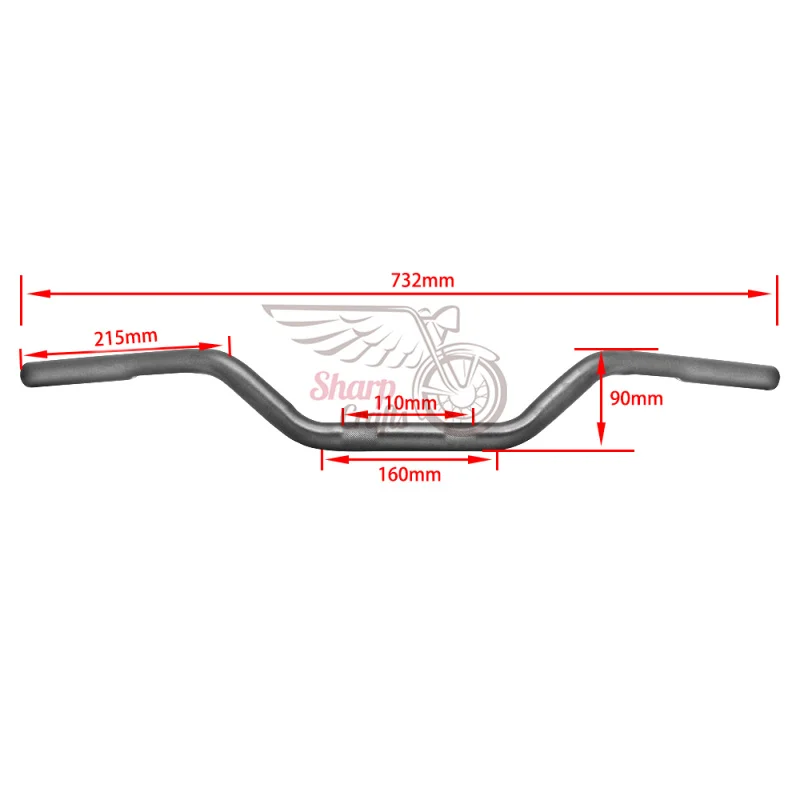 Motorcycle Drag Handlebar Handle Dimpled For Harley Sportster XL883 XL1200 X48 72 Dany Softail Street Fat Bob Boy FLST FXST